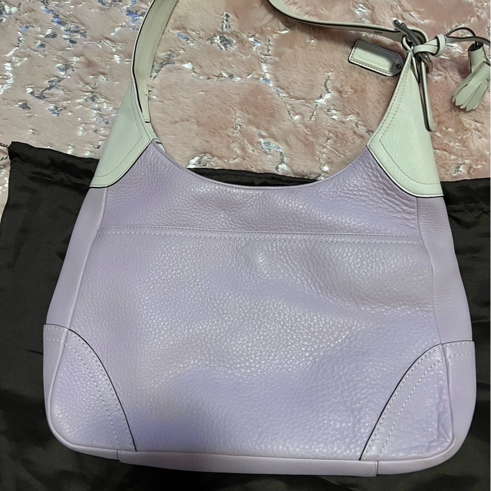 Coach Lavender & White Hobo ShoulderHandbag